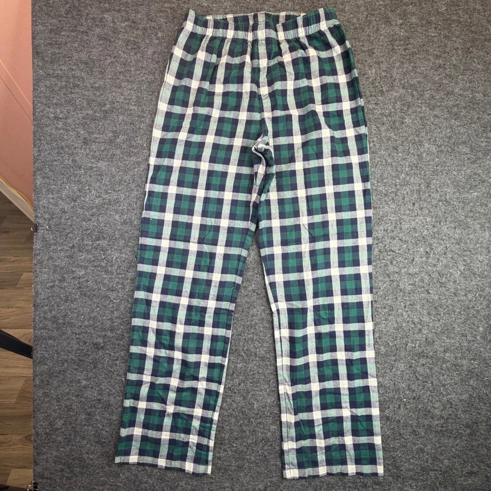 Gap Star Wars Pajama Pants Kids Size 14 Green‎ Plaid Recycled Sleepwear